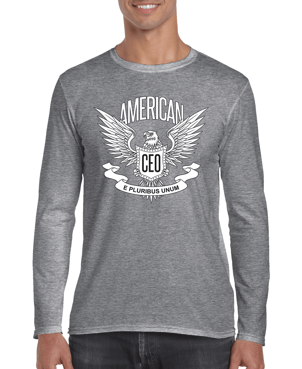 American CEO Patriotic Eagle Men's Long Sleeve Shirt